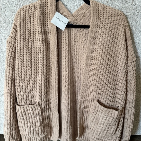American Eagle Outfitters Sweaters - American Eagle Outfitters Beige Chunky Open-Front Cardigan-Size Small. NWT!